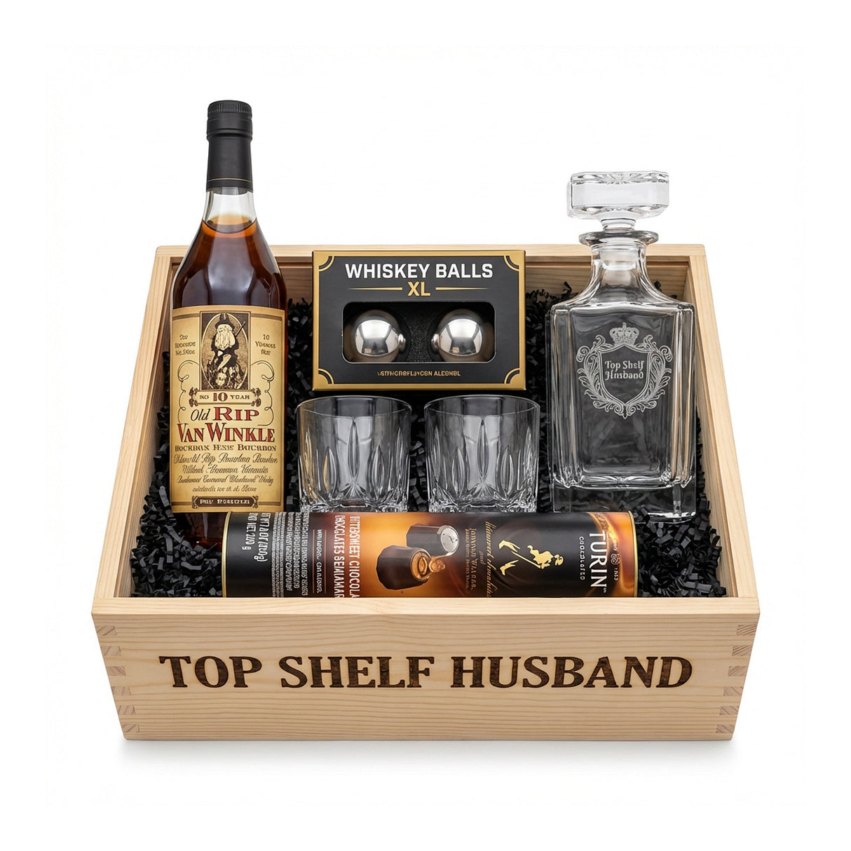 Old Rip Van Winkle 10 Year – Bourbon "Top Shelf Husband" Gift Crate