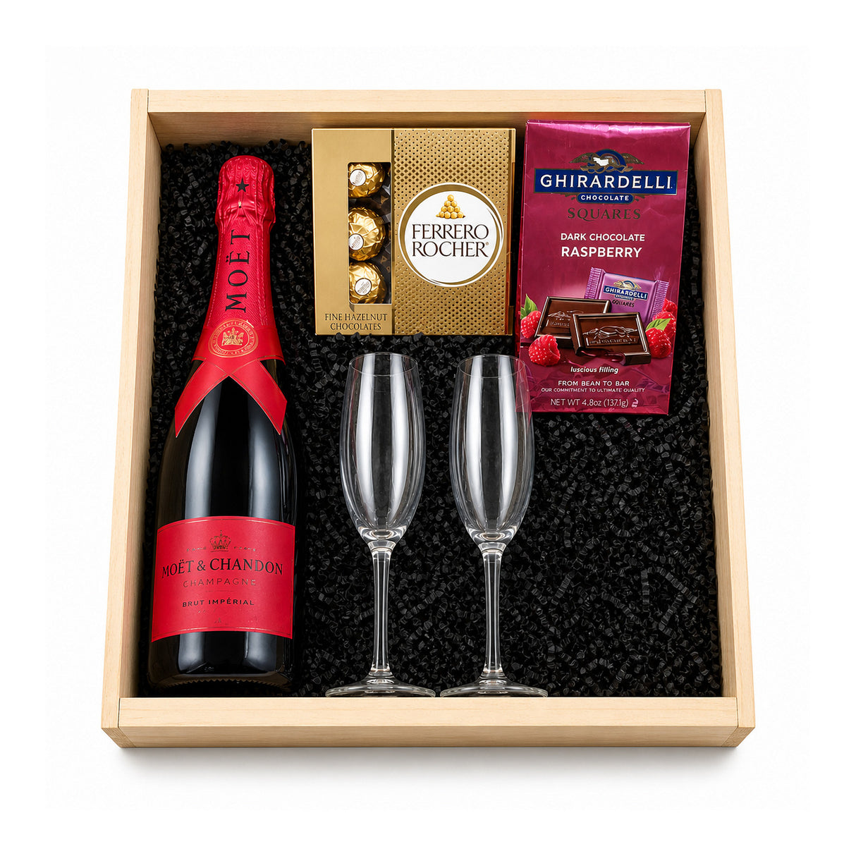 Moet & Chandon Special Edition Brut Imperial Champagne Gift Crate with Flutes 750ml - Collector Gift Selection