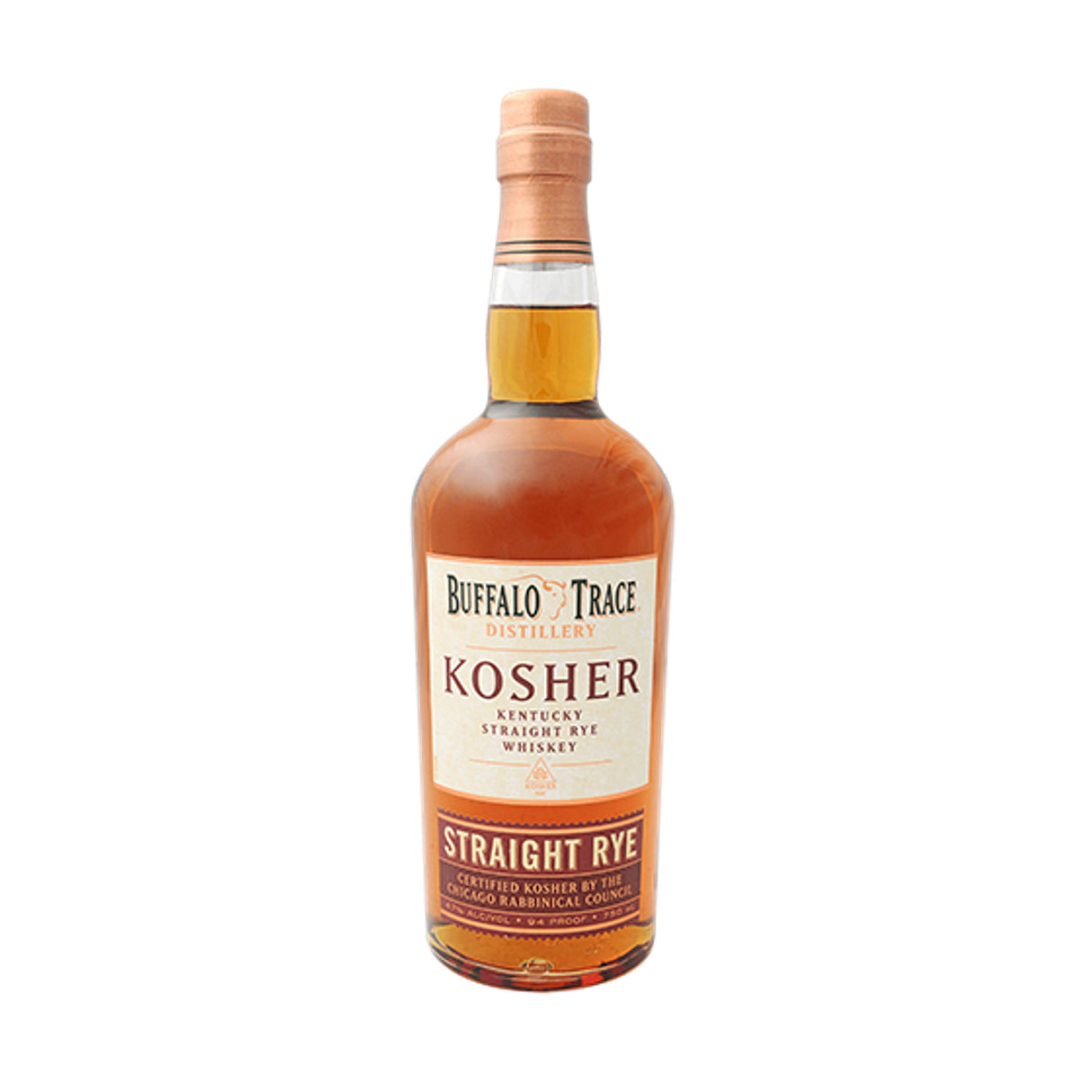 Buffalo Trace Kosher Straight Rye Whiskey 750ml