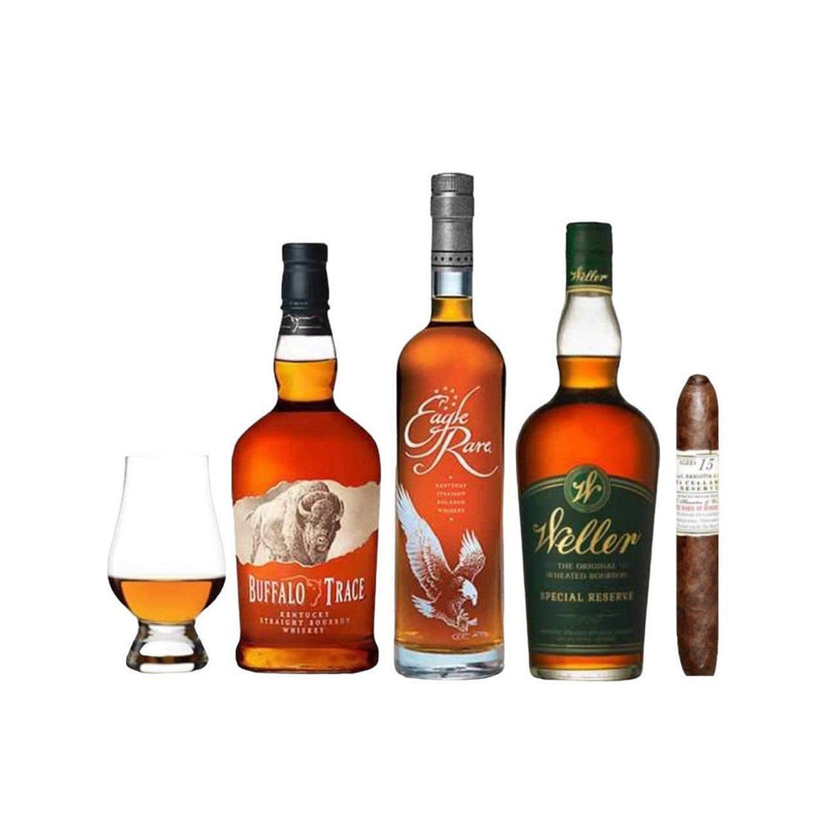 Drinker Combo Gift Set Bundle with Cigar & Glencairn Glass