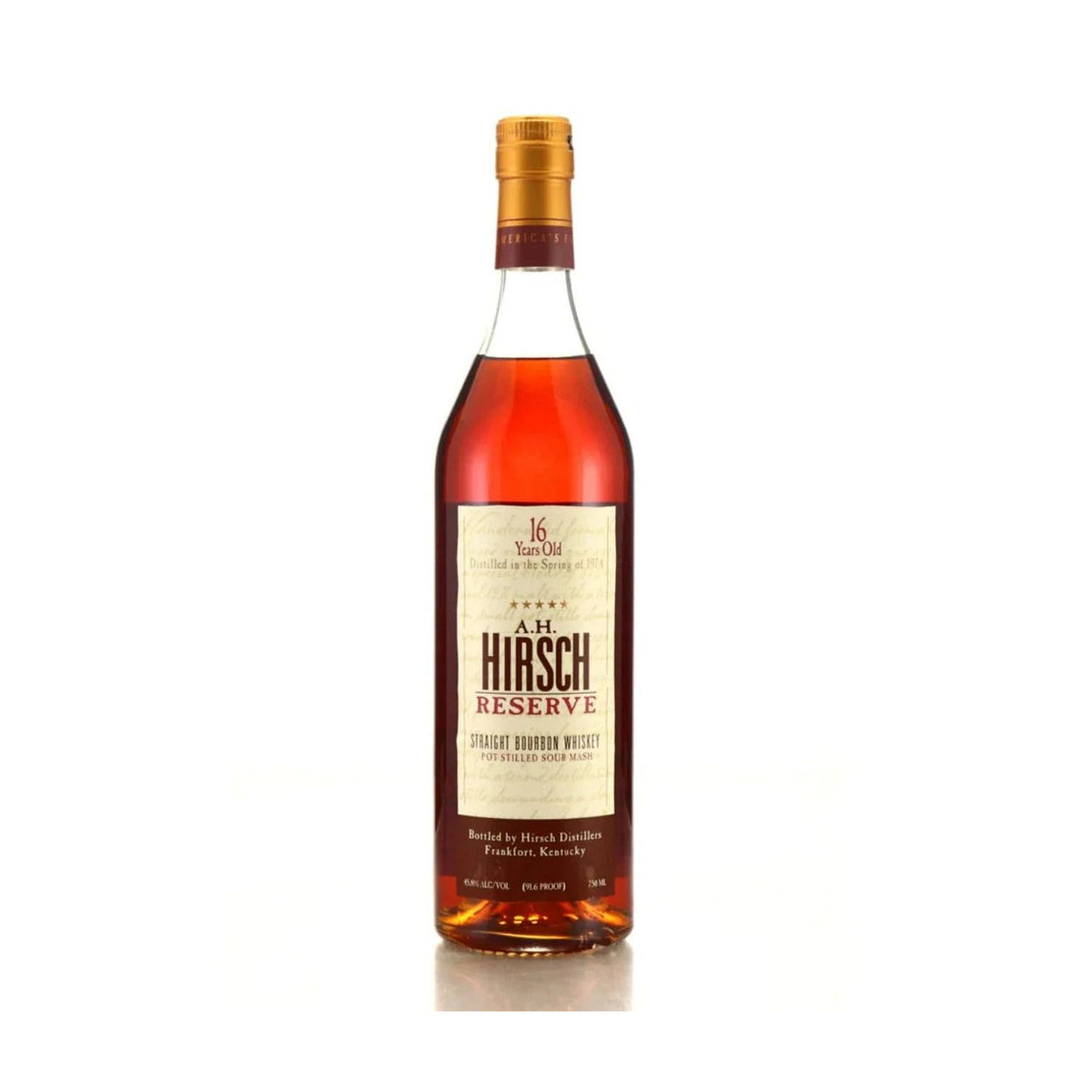 A. H. Hirsch 1974 16 Year Old Gold Foil Straight Bourbon Whiskey 750ml