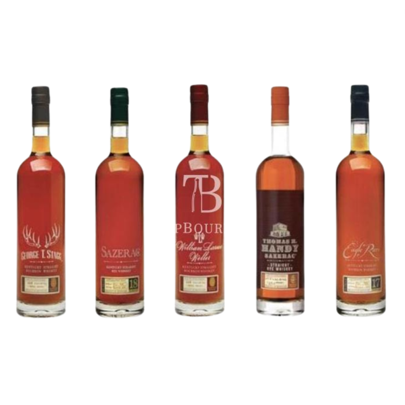 Buffalo Trace Antique Collection Complete Lineup – 5 Bottle Bourbon & Rye Set 750ml