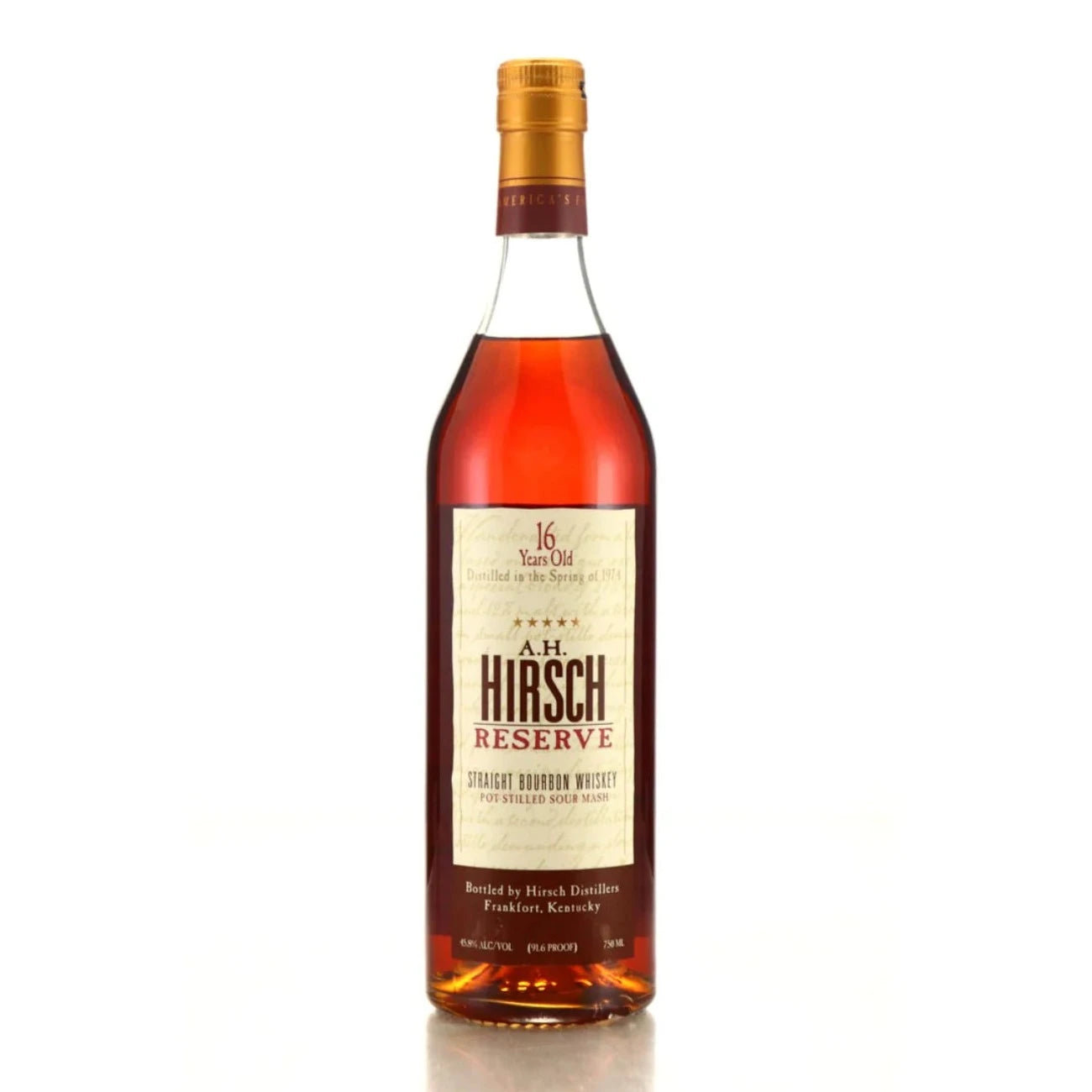 A. H. Hirsch 1974 16 Year Old Gold Foil Straight Bourbon Whiskey 750ml