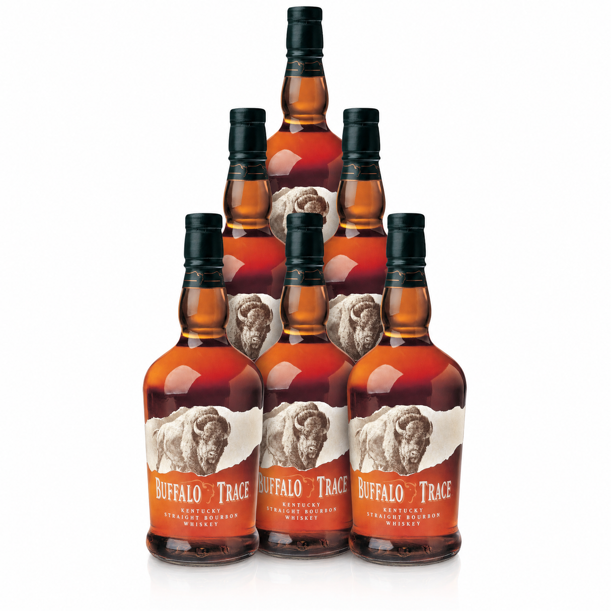 Buffalo Trace Bourbon — six-bottle case, Kentucky straight bourbon, 90 proof