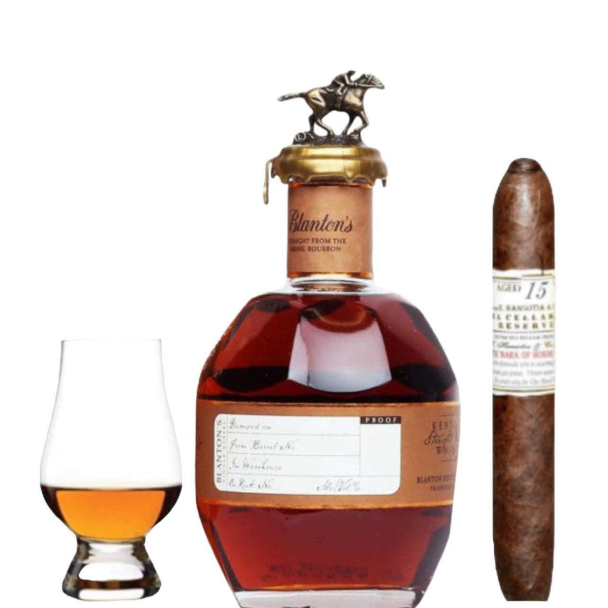 Blanton's Straight From the Barrel Gift Set with Premium Cigar & Glencairn Glass