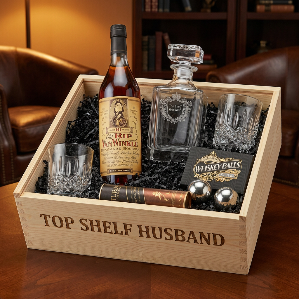 Old Rip Van Winkle 10 Year – Bourbon "Top Shelf Husband" Gift Crate