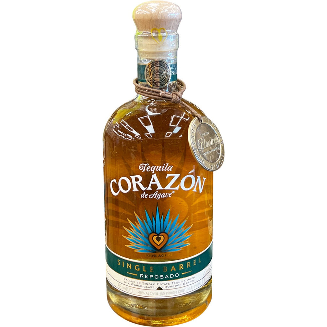 Corazón Reposado Tequila Single Barrel – Aged in Blanton’s Bourbon Barrels 750ml