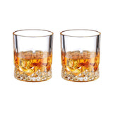 Old-Fashioned Whiskey Glasses - Set of 2, 10oz Premium Lead-Free Crystal glassware