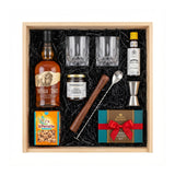 Buffalo Trace Old-Fashioned Wooden Gift Crate - Bourbon, Glasses, Bitters & Bar Tools