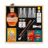 Blanton's Original Old-Fashioned Wooden Gift Crate - Bourbon, Glasses, Bitters & Bar Tools