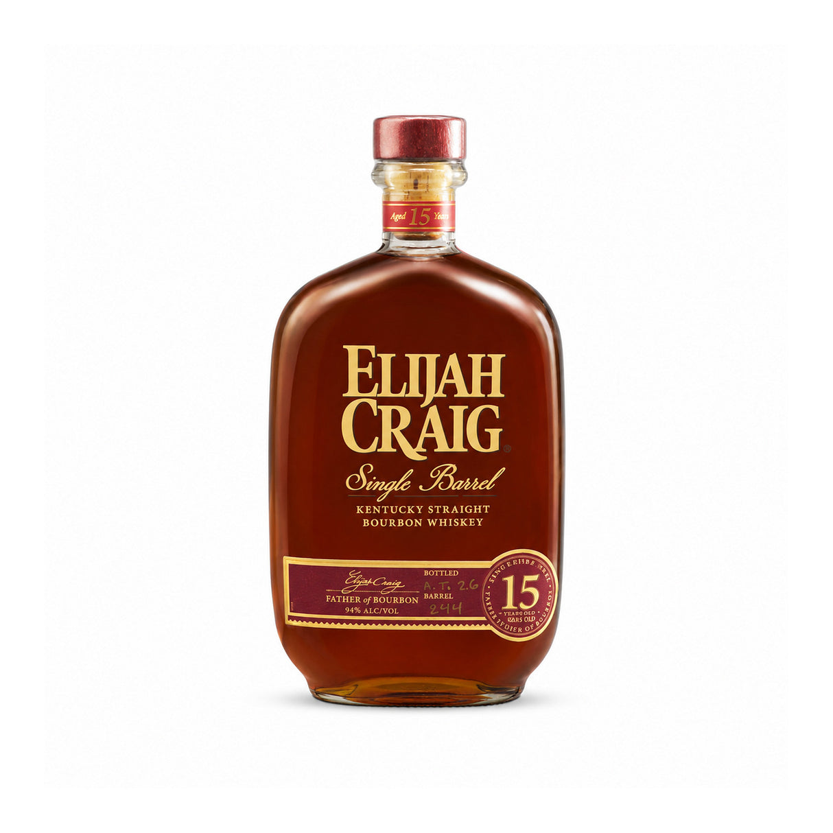 Elijah Craig 15 Year Single Barrel Bourbon Whiskey 750ml