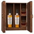 The Macallan 12 Year Double Cask & The Macallan 15 Year Double Cask wooden gift box with 2 glasses