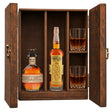Blanton's Original Single Barrel & Colonel E.H. Taylor Small Batch Bottled in Bond wooden gift box with 2 crystal glasses