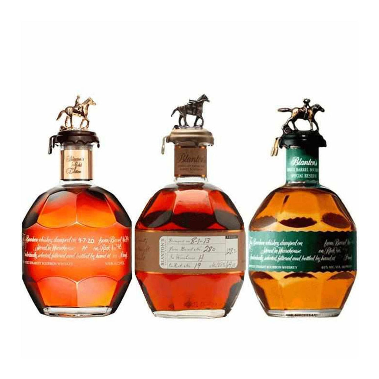 Blanton's 3 Bottle Collector’s Bundle – Gold Edition, Straight From The Barrel & Special Reserve