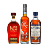 Heaven Hill, Eagle Rare, and Elijah Craig Bourbon Whiskey 3-Pack gift crate with gift crate contents