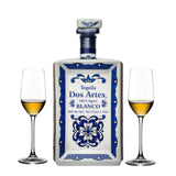 Dos Artes Blanco Tequila Gift Set with 2 Glasses 1L