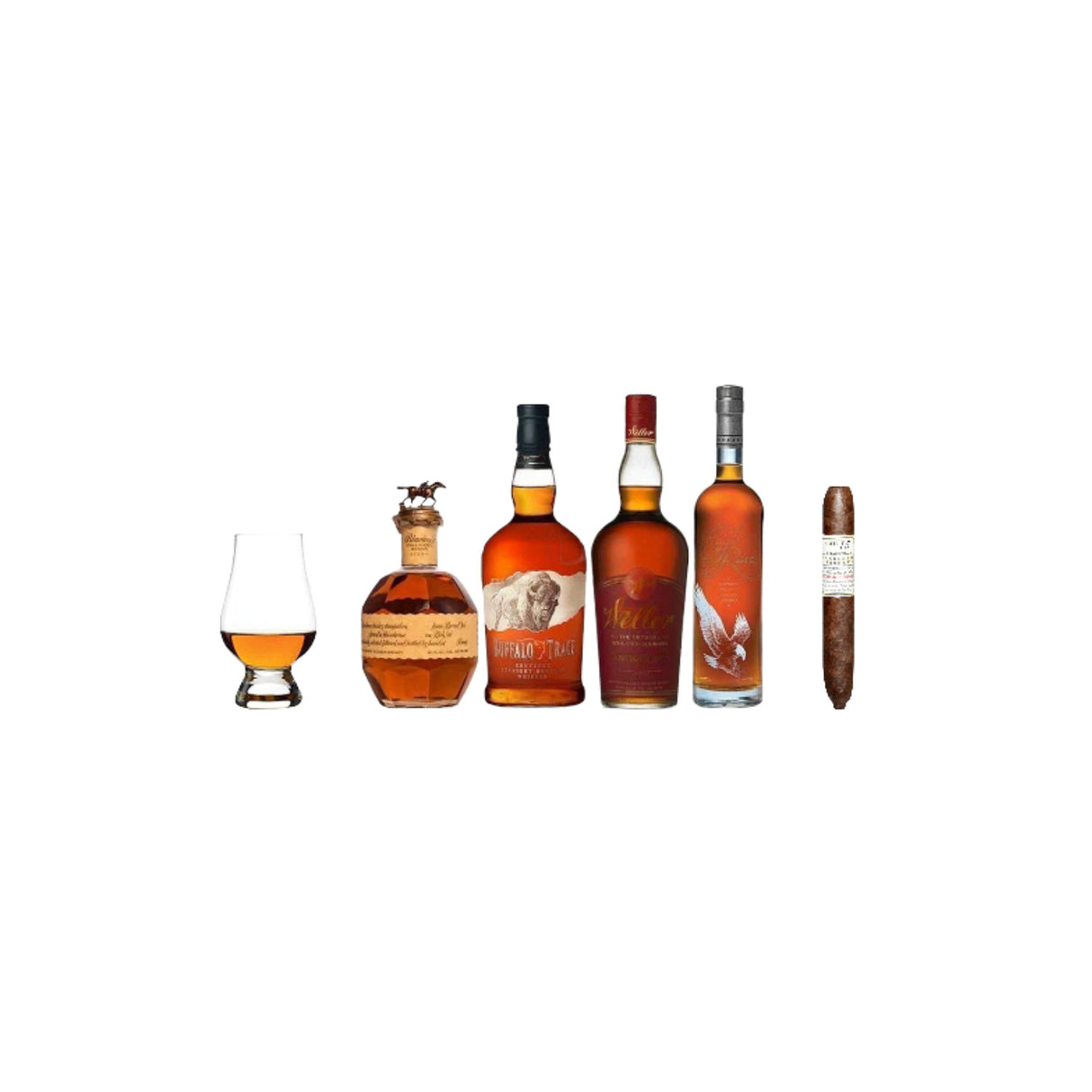 Buffalo Trace Starter Pack Bourbon Whiskey Gift Set Bundle + Glass & Cigar
