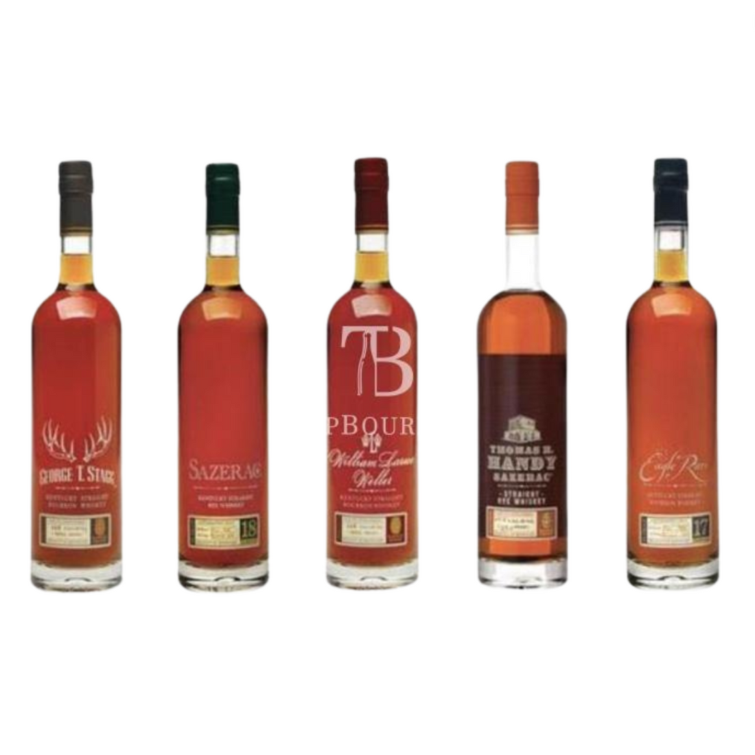 Buffalo Trace Antique Collection Complete Lineup – 5 Bottle Bourbon &amp; Rye Set 750ml