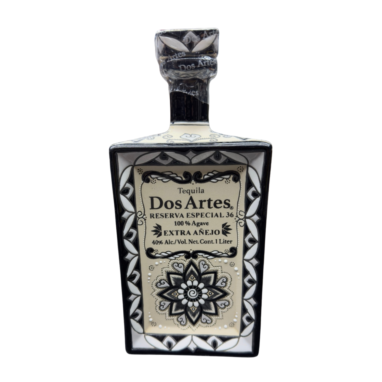 Dos Artes Reserva Especial 36 Extra Anejo Tequila 1 liter bottle front view