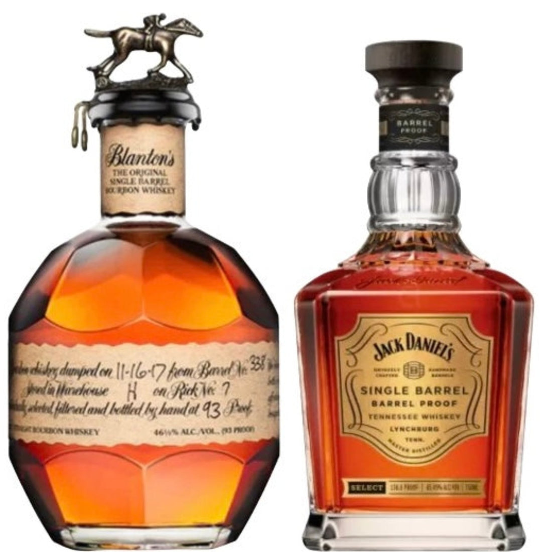 Blantons Jack Daniels Duo Set Bourbon Whiskey 750ml