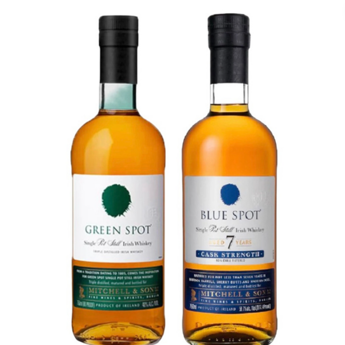 Green Spot &amp; Blue Spot Irish Whiskey Duo Bundle 750ml