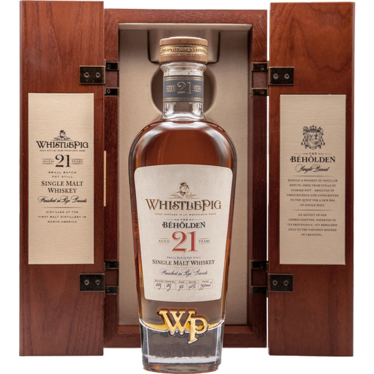 WhistlePig 21 Year The Beholden Straight Malt Whiskey