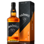 Jack Daniel’s x McLaren 2025 limited edition Tennessee whiskey bottle and box on black background