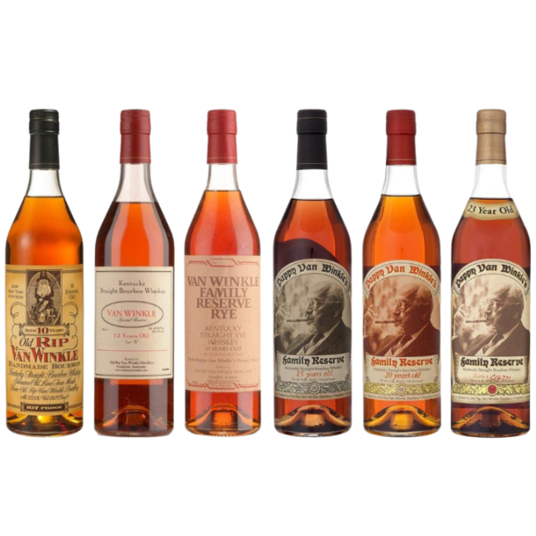 Pappy Van Winkle Complete Lineup Bourbon Whiskey Collection