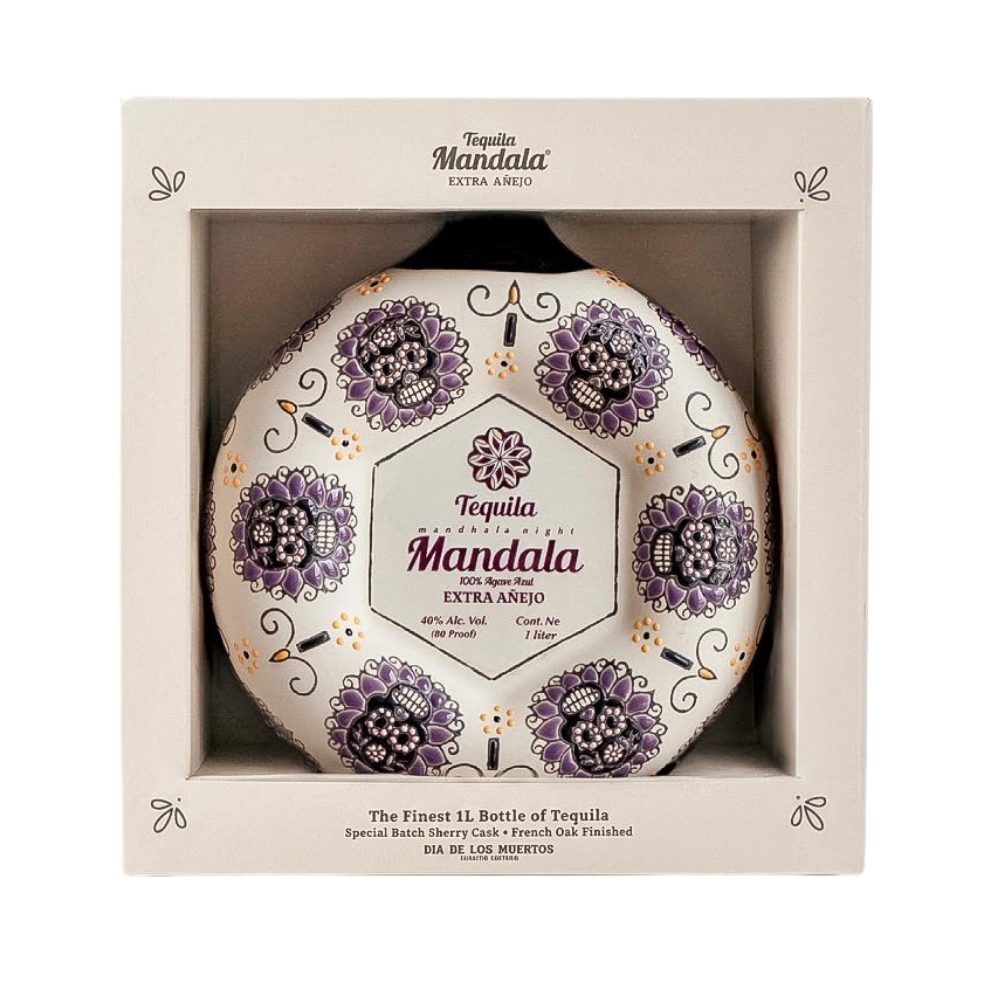 Mandala Guardians of Time 2026 Extra Añejo Tequila 1L ceramic bottle and gift box