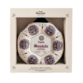 Mandala Guardians of Time 2026 Extra Añejo Tequila 1L ceramic bottle and gift box
