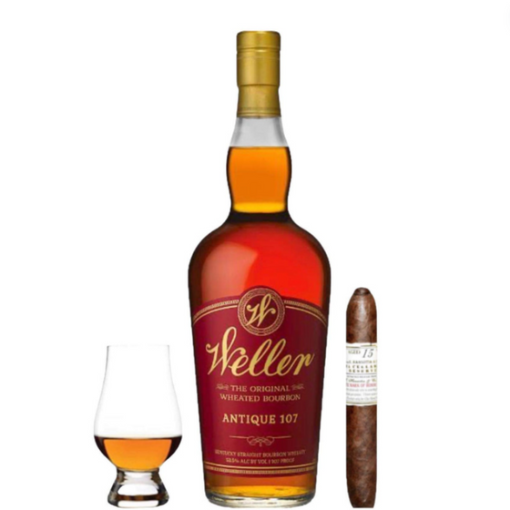 W.L. Weller Antique 107 | Cigar & Glencairn GIFT SET