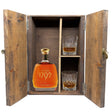 1792 Full Proof in a fitted wooden gift box with two crystal old-fashioned glasses, studio white