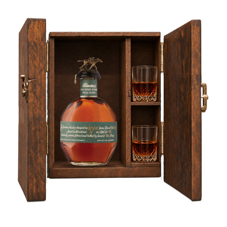 Blanton's Green Label Special Reserve Gift Set with Wooden Box & 2 Crystal Glasses – 700ml