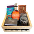 Blanton’s Gold Edition Single Barrel Bourbon Gift Crate on white background – includes bourbon, glasses, chocolate, and journal – exclusive bourbon gift from Rare Bourbon Shop