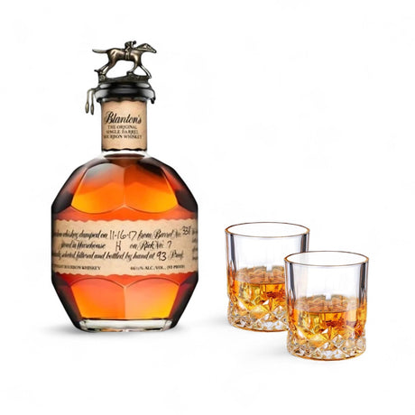 Blanton's Original Single Barrel Bourbon - 750ml with 2 Old-Fashioned Glasses Gift Set