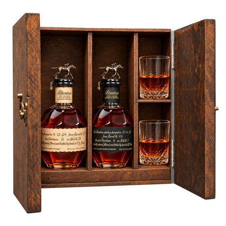Blanton's Original Single Barrel & Takara Black Edition Gift Set with Wooden Box & 2 Glasses – 2 x 750ml
