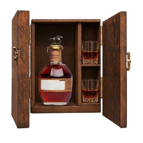Blanton's Straight From the Barrel Gift Set with Wooden Box & 2 Crystal Glasses – 750ml
