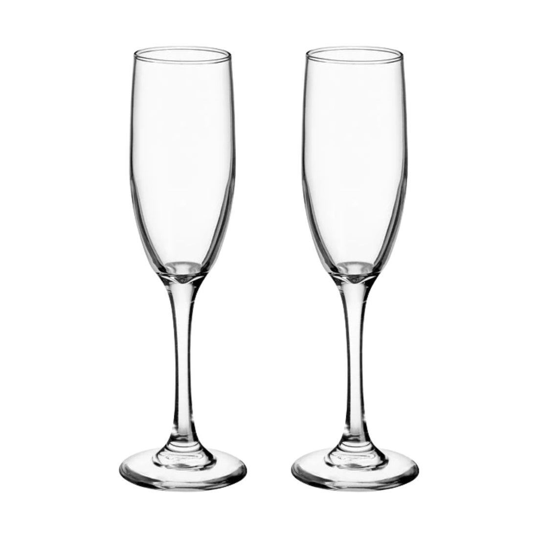 Glass Champagne Flutes - Set of 2