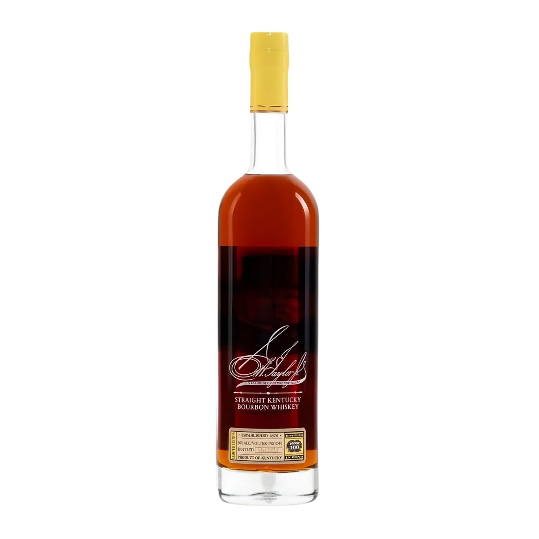Rare E.H. Taylor Bottled in Bond Bourbon from the 2025 Buffalo Trace Antique Collection 750ml bottle on white background