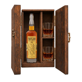 E.H. Taylor Barrel Proof Rye Gift Set, Wooden Box & 2 Glasses 750ml