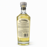 El Tesoro Reposado Single Barrel Tequila back label collectible detail on white background