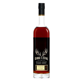 George T. Stagg Bourbon Whiskey 2025 limited release 142.8 proof bottle on white background – rare collectible bourbon