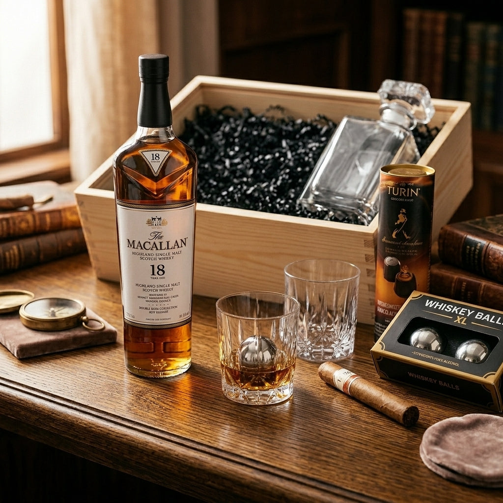 MACALLAN 18年 ギフトボックス付き The Macallan 18 Year Double Cask Scotch Gift Crate – Premium