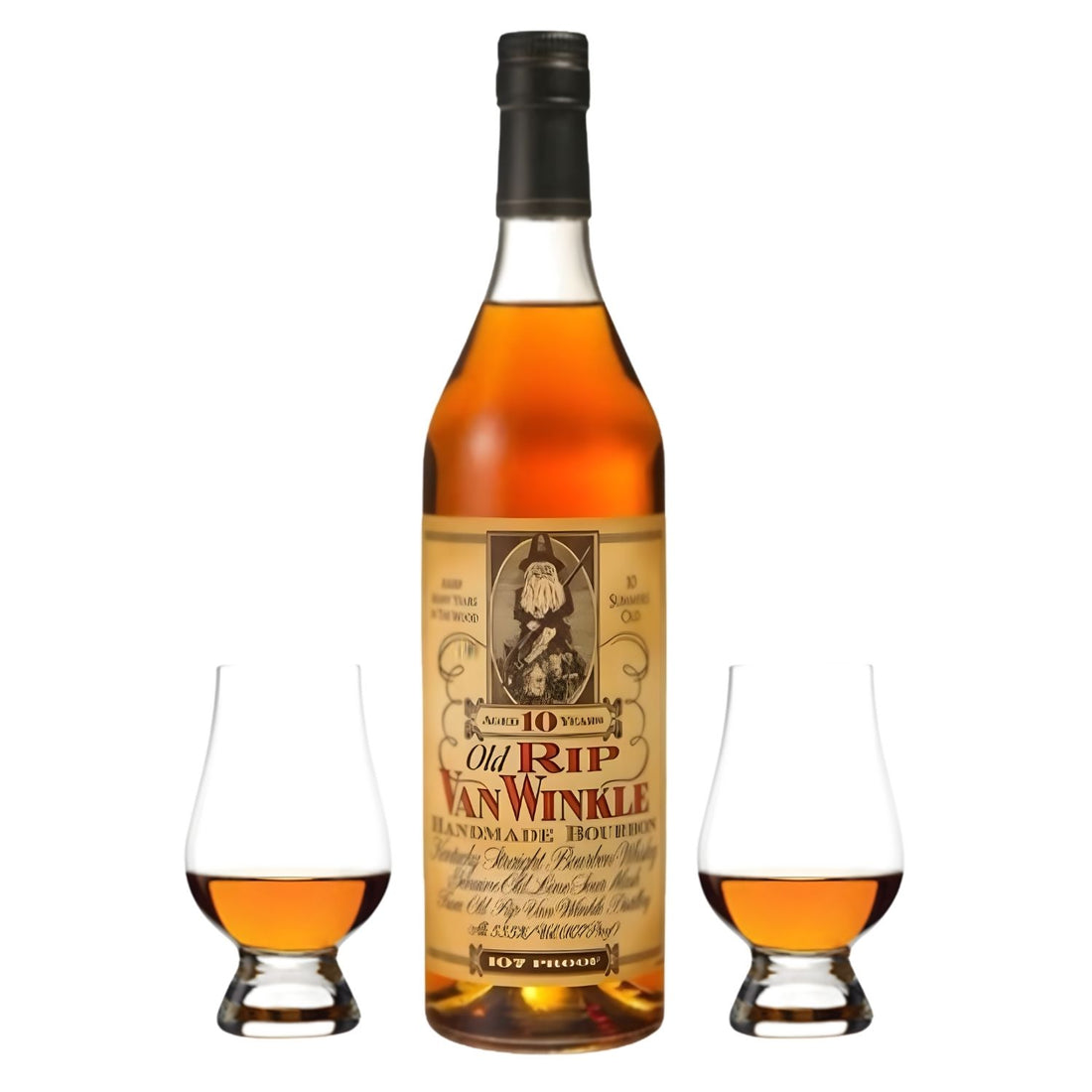 Old Rip Van Winkle 10 Year Bourbon Whiskey Gift Set with Glencairn Glasses 750ml – collector’s edition from Rare Bourbon Shop