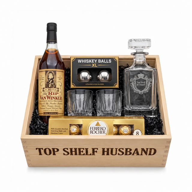 Old Rip Van Winkle 10 Year – Bourbon "Top Shelf Husband" Gift Crate – 750ml