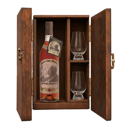 Pappy Van Winkle Family Reserve 23 Year Gift Set with Wooden Box & 2 Crystal Glasses – 750ml — Glencairn Glasses