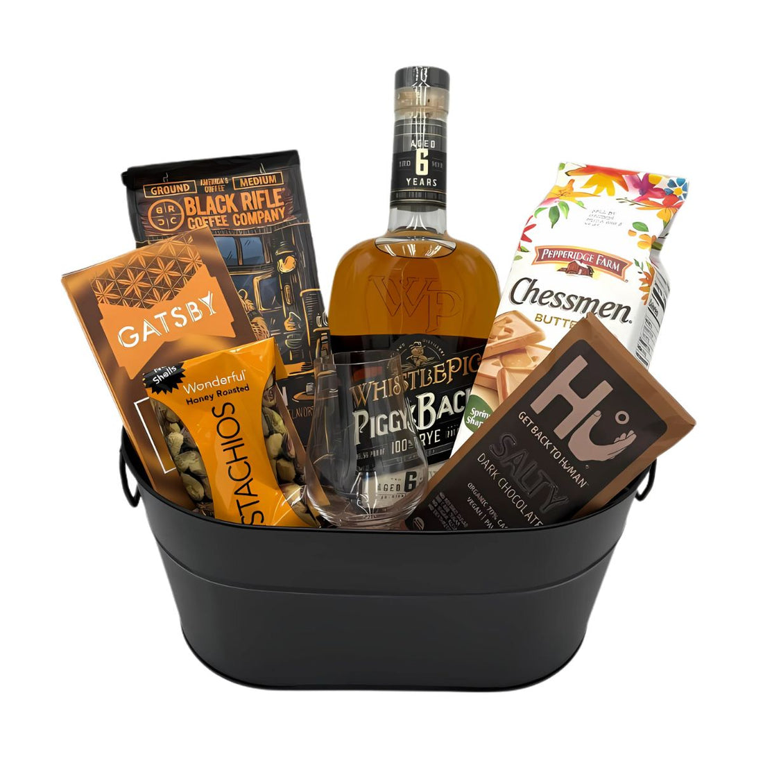 PiggyBack Rye Whiskey Gift Basket