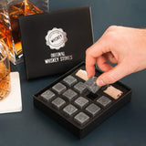 Premium Whiskey Stones Gift Set - 12 Marble Chilling Rocks with Storage Bag - alternate view 2