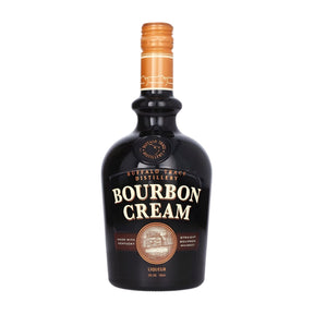 Buffalo Trace Bourbon Cream Liqueur 750ml premium bottle on white background, Kentucky straight bourbon cream liqueur from Buffalo Trace Distillery