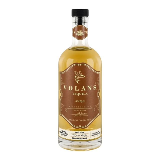 Volans Añejo Tequila 750ml small batch 100% agave bottle on white background – rare premium tequila